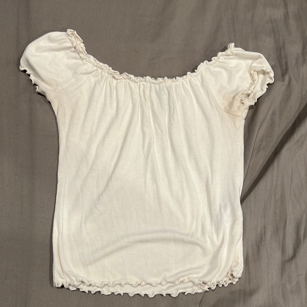 Forever 22 small white off the shoulder crop top